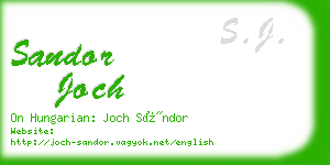 sandor joch business card